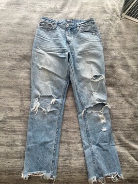 Abercrombie & Fitch Light Blue Annie Girlfriend Jeans